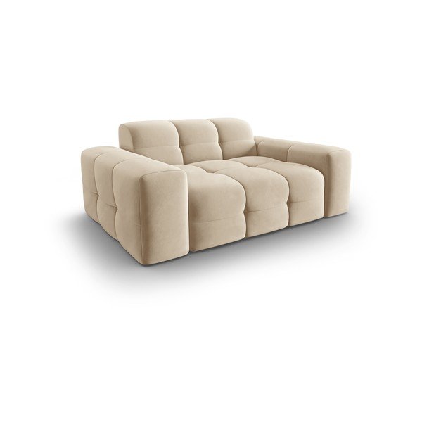 Smėlio spalvos aksominė sofa 156 cm Kendal - Micadoni Home-image-4