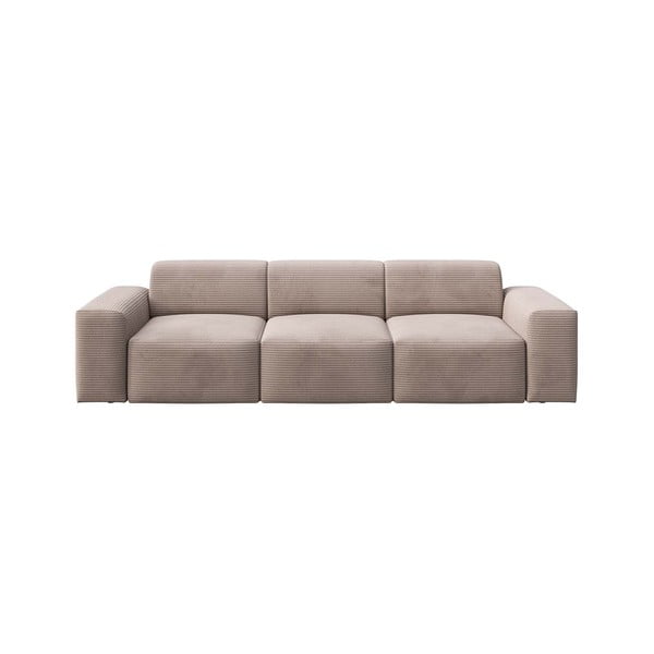 Sofa smėlio spalvos iš kordinio velveto 285 cm Fluvio – MESONICA