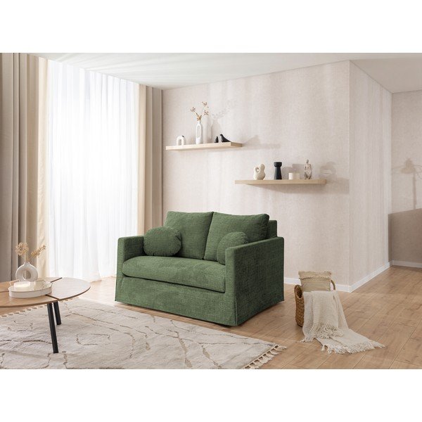 Žalios spalvos sofa 140 cm Paphos – Ropez-image-2