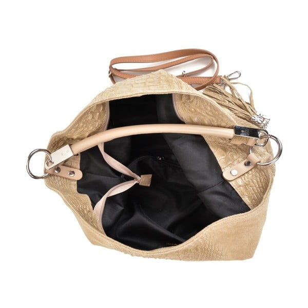 Rudos ir smėlio spalvos odinė rankinė Sofia Cardoni Manu-image-3