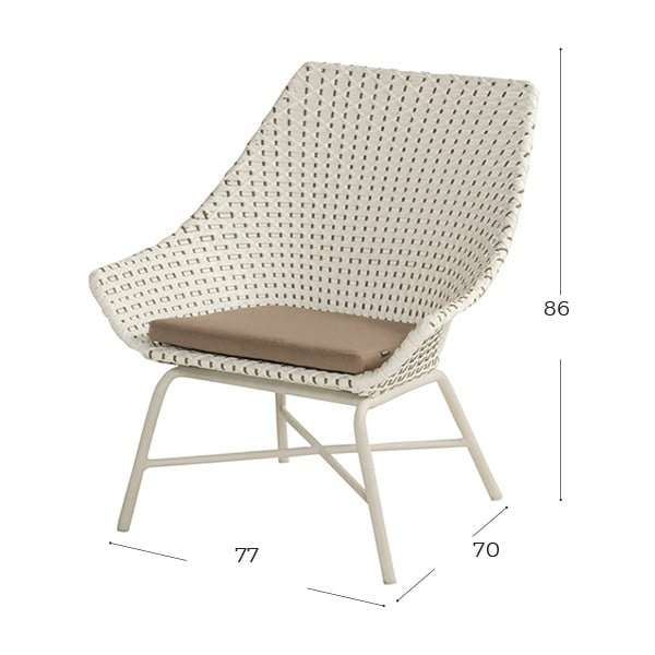 Kreminės baltos spalvos sodo kėdė Hartman Delphine-image-2