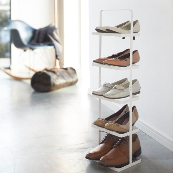 Iš metalo batų lentyna baltos spalvos Tower Shoe Rack – YAMAZAKI-image-2