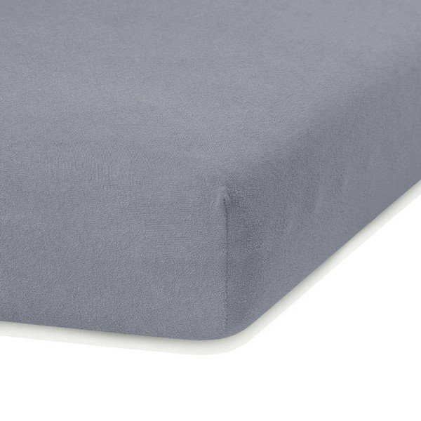 AmeliaHome Ruby Siesta pilka elastinga paklodė dvigulei lovai, 180/200 x 200 cm-image-1