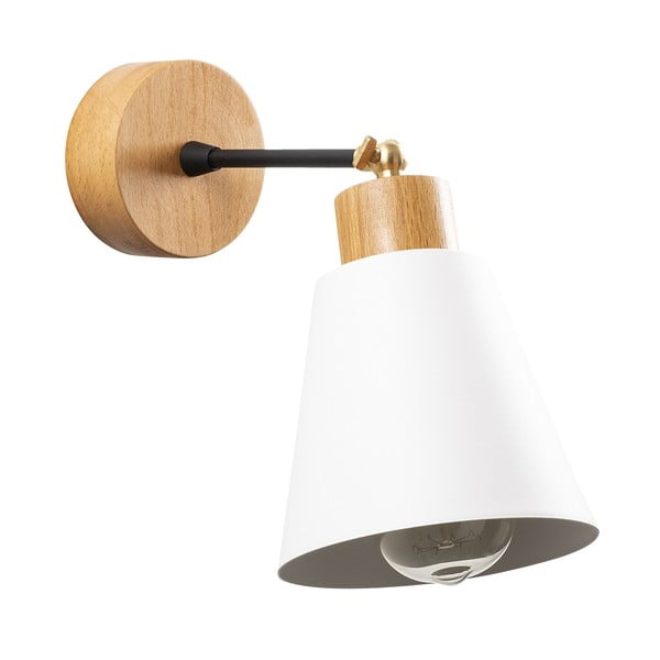 Sieninė lempa baltos spalvos/natūralios spalvos Manavgat – Opviq lights