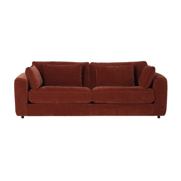 Rudos spalvos sofa iš šenilinio audinio 240 cm Chunky – vtwonen-image-3