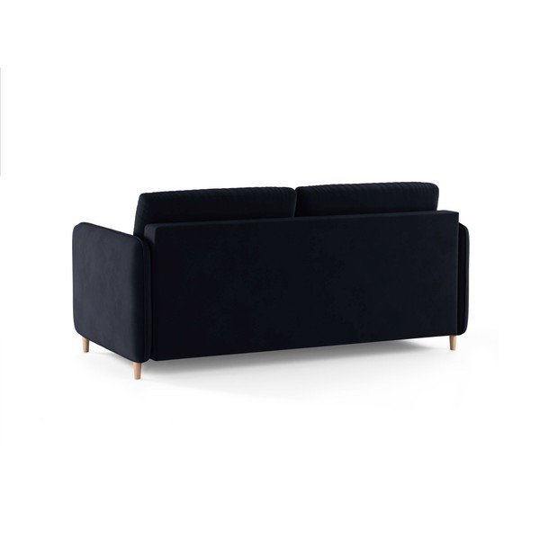 Mėlynos spalvos sofa miegojimui iš velveto 184 cm – Micadoni -image-3