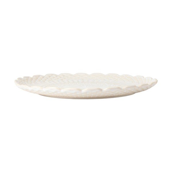 Baltos spalvos skirta serviravimui iš akmens masės lėkštė ø 39 cm Cristal – Costa Nova-image-1