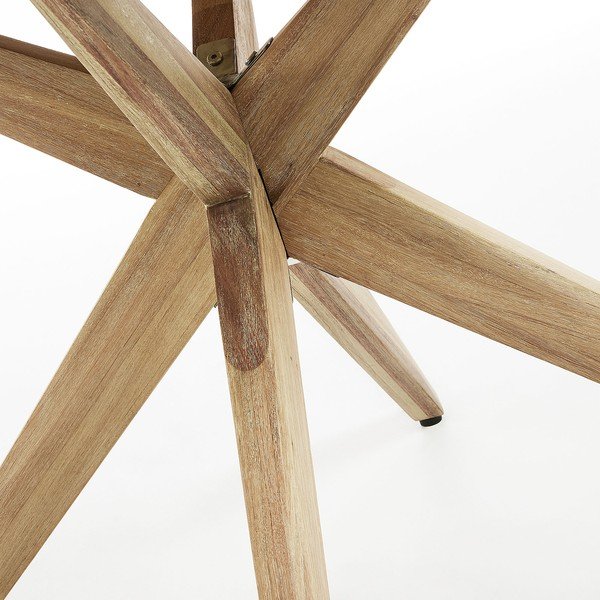 Valgomojo stalas su šviesiai pilku stalviršiu Kave Home Glow, skersmuo 120 cm-image-2