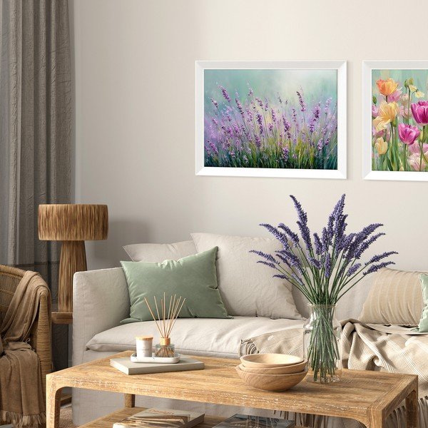 Spausdintas paveikslas su rėmeliu 75x56 cm Lavender – Styler-image-1