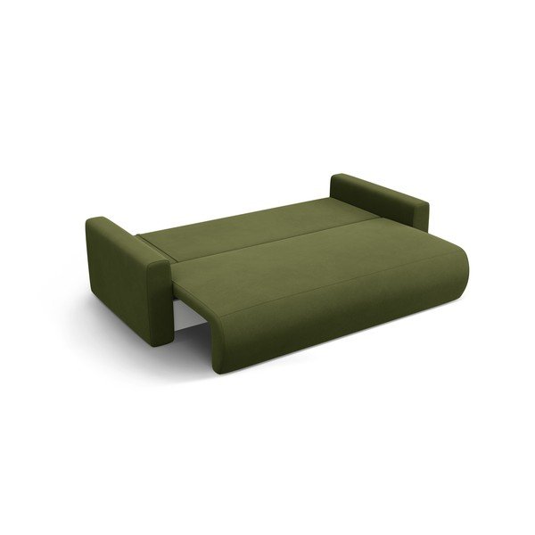 Žalios spalvos iš velveto sulankstoma/su sandėliavimo vieta sofa 238 cm Belfast – Cosmopolitan Design-image-3