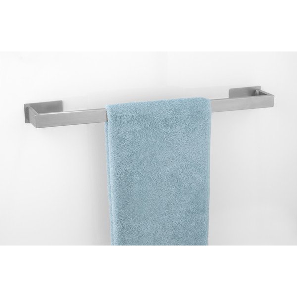 Klijuojamas iš nerūdijančio plieno rankšluosčio laikiklis matinės sidabrinės spalvos Genova – Wenko-image-1