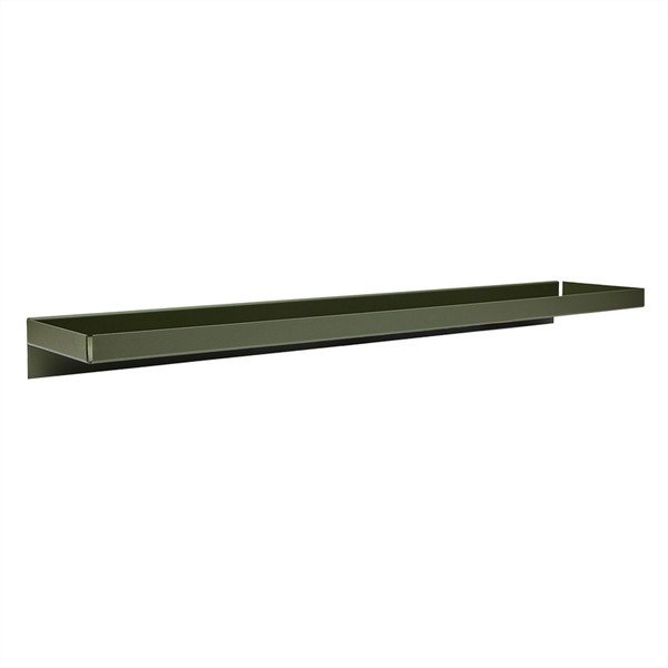 Tamsiai žalios spalvos iš metalo sieninė lentyna 80 cm Bakku – OYOY Living Design