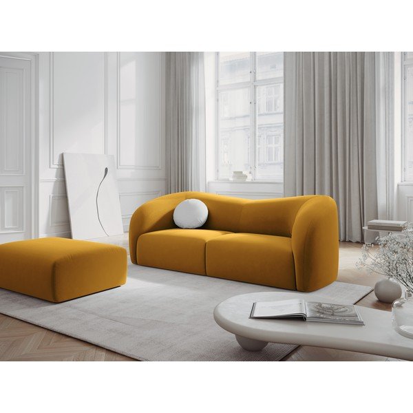 Sofa iš velveto garstyčių spalvos 197 cm Santi – Interieurs 86-image-1
