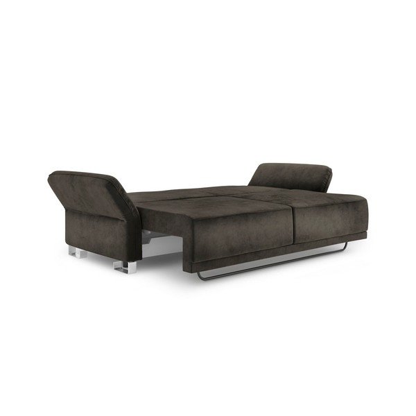 Tamsiai ruda trijų vietų sofa lova su aksomo užvalkalu "Windsor & Co" sofos "Pyxis-image-4