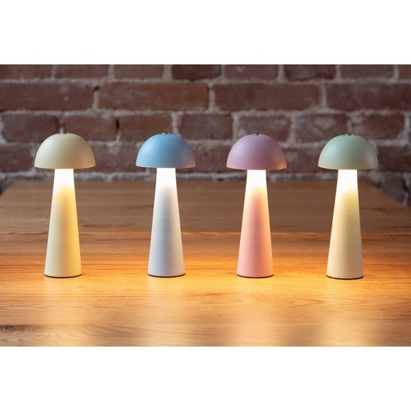 Šviesiai mėlynos spalvos stalinis šviestuvas LED (aukštis 16,5 cm) Mini LED Dome – Leitmotiv-image-1