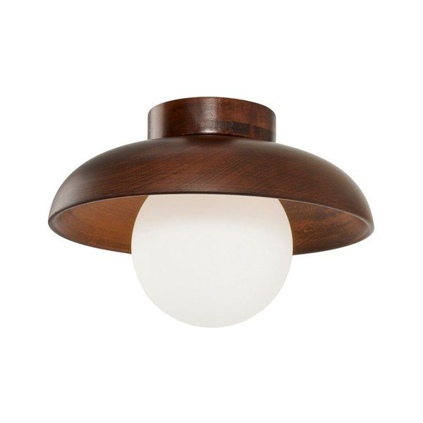 Rudos spalvos lubinis šviestuvas ø 24 cm su stiklo gaubtu Elsa – Opviq lights