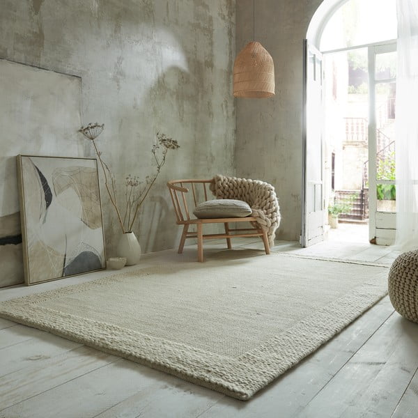 Smėlio spalvos vilnonis kilimas 230x160 cm Rue - Flair Rugs-image-1