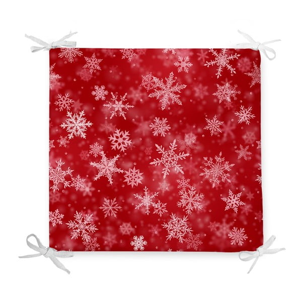 Kalėdinė sėdynės pagalvėlė iš medvilnės mišinio Minimalist Cushion Covers Blizzard, 42 x 42 cm