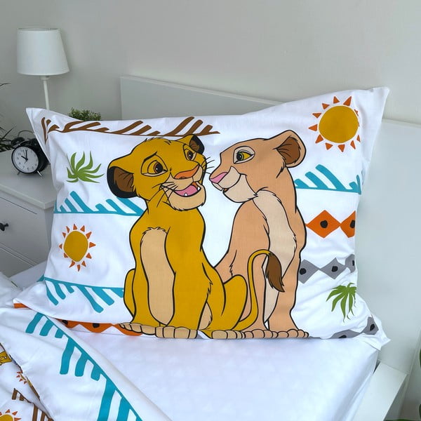 Viengulė vaikiška patalynė iš medvilnės 140x200 cm Lion King Africa – Jerry Fabrics-image-3