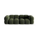 Žalios spalvos iš velveto sofa 250 cm Loretto – Cosmopolitan Design