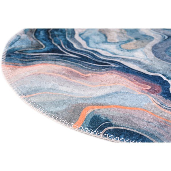 Skalbiamas mėlynos spalvos/rožinės spalvos apvalios formos kilimas ø 120 cm Colors of Joy – Vitaus-image-2