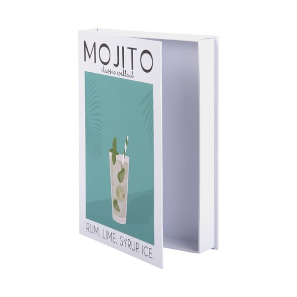 Dekoratyvinė baltos spalvos/žalios spalvos iš popieriaus daiktadėžė 18x4x25 cm Mojito – PT LIVING