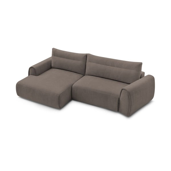 Kampinė sofa rudos spalvos Aden – Bobochic Paris-image-4