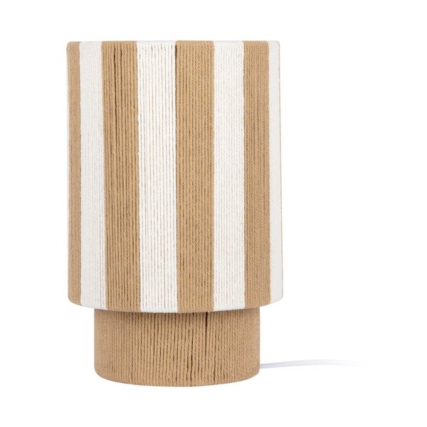 Baltos spalvos/natūralios spalvos iš virvės stalinis šviestuvas (aukštis 35 cm) Vienna Stripes – Leitmotiv