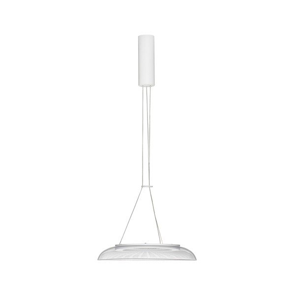 Matinės baltos spalvos iš aliuminio kabantis šviestuvas LED ø 40 cm su gaubtu iš akrilo stiklo Mantle – Nova Luce