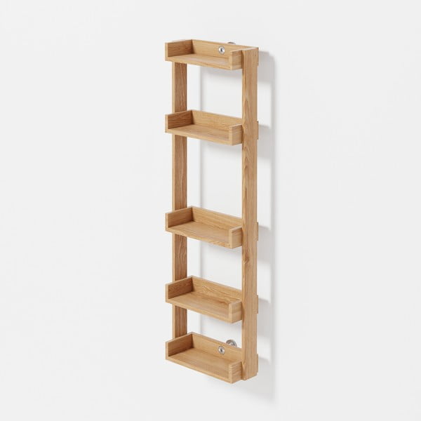 Sieninė vonios lentyna iš ąžuolo medienos Wireworks Yoku-image-4