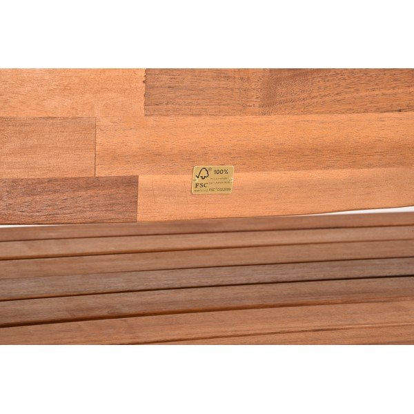 Medžio masyvo sodo suoliukas rudos spalvos Hadia – Garden Pleasure-image-4