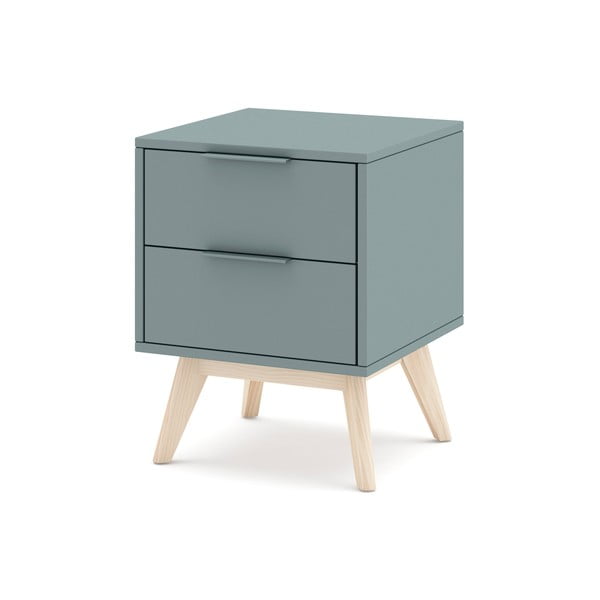 Pilkai žalios spalvos naktinis staliukas Pisco – Marckeric-image-3