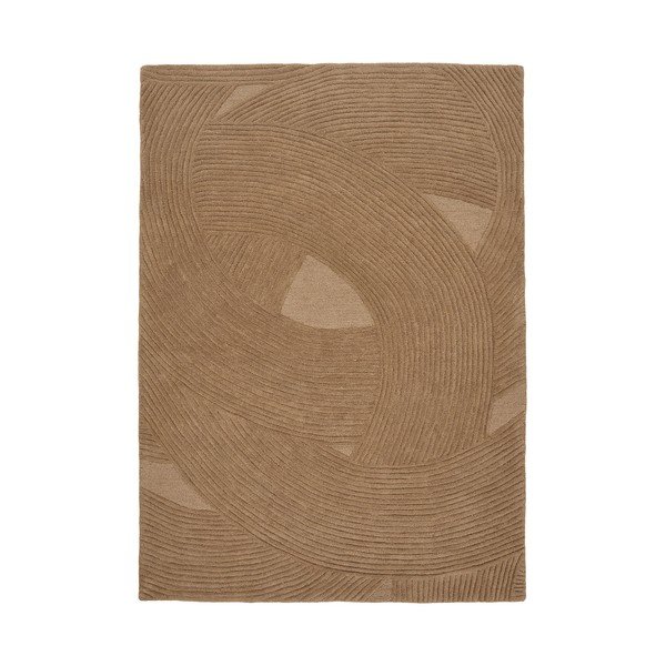 Rankų darbo tamsios natūralios spalvos iš vilnos kilimas 160x230 cm Pune – House Nordic