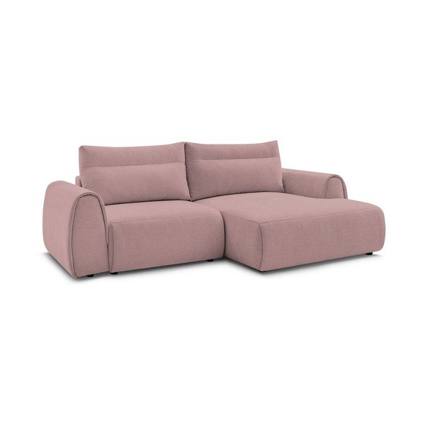 Kampinė sofa šviesiai rožinės spalvos Aden – Bobochic Paris-image-3