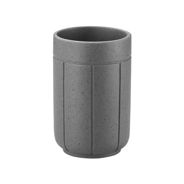 Pilkos spalvos iš polirezino dantų šepetėlio indas Kua – Blomus