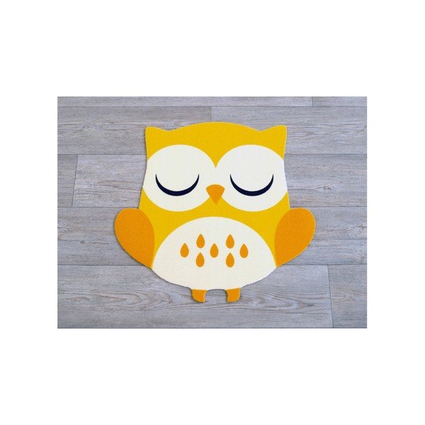 Vaikiškas geltonas kilimas "Zala Living Owl", 66 x 66 cm-image-1