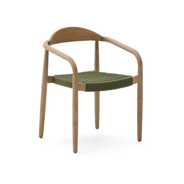 Žalios spalvos/natūralios spalvos medžio masyvo valgomojo kėdė Nina – Kave Home