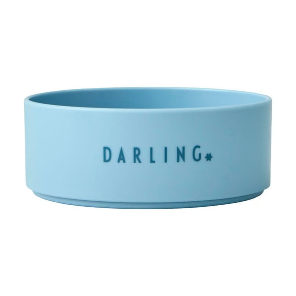 Šviesiai mėlynas vaikiškas dubuo Design Letters Mini Darling, ø 11 cm
