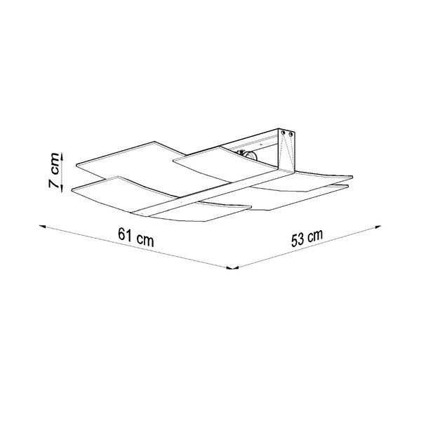 Lubinis šviestuvas baltos spalvos 53x61 cm su stiklo gaubtu Marett – Sollux-image-3