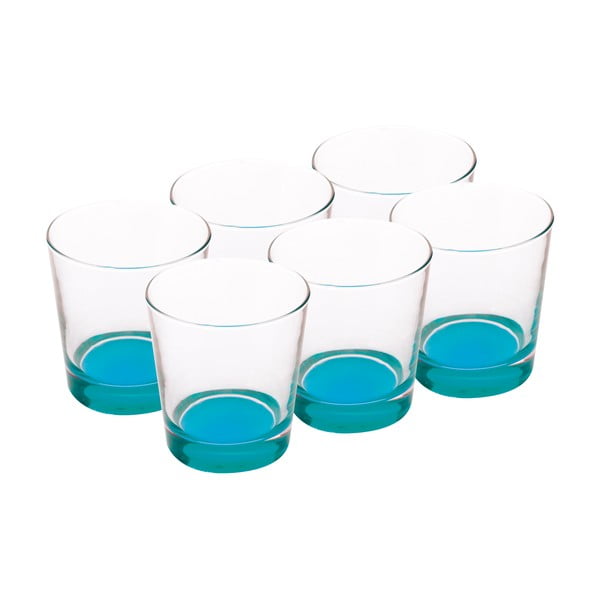 Stiklainių rinkinys 340 ml, mėlynos spalvos