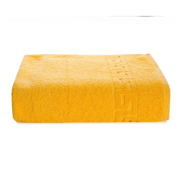 Geltonas medvilninis vonios rankšluostis "Kate Louise Pauline", 70 x 140 cm