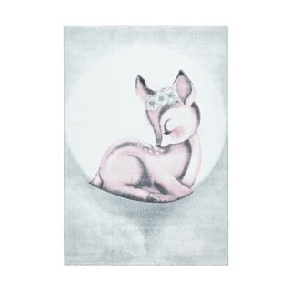 Vaikiškas kilimas šviesiai rožinės spalvos/šviesiai pilkos spalvos 120x170 cm Bambi – Ayyildiz Carpets
