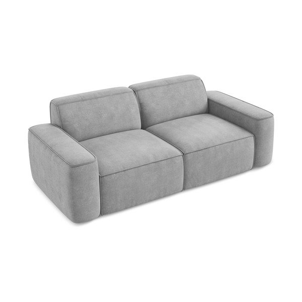 Šviesiai pilkos spalvos iš šenilinio audinio sofa 204 cm Omao – Makamii-image-4