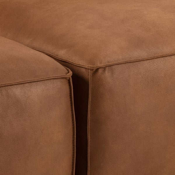 Kampinė sofa konjako rudos spalvos iš dirbtinės odos (su kairiuoju kampu) Fairfield Kentucky – Bonami Selection-image-1