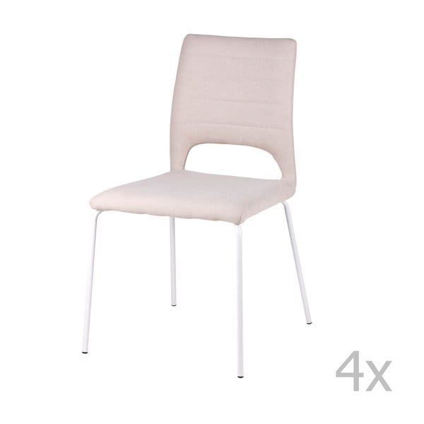 4 šviesiai rausvų valgomojo kėdžių rinkinys sømcasa Lena