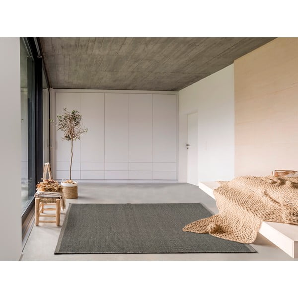 Pilkas vilnonis kilimas "Universal Kiran Liso", 80 x 150 cm-image-1