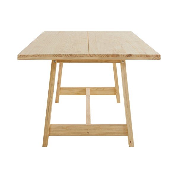 Iš pušies masyvo valgomojo stalas natūralios spalvos 100x200 cm Derby – Støraa-image-2