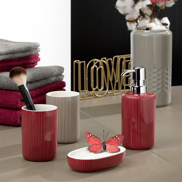 Raudonas keraminis muilo dozatorius mýdla Kela Ava-image-1