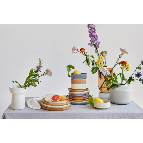 12 dalių smėlio spalvos akmens masės indų rinkinys Bonami selection Malia-image-4