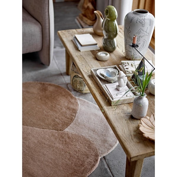 Iš vilnos kilimas rudos spalvos 110x140 cm Denton – Bloomingville-image-2